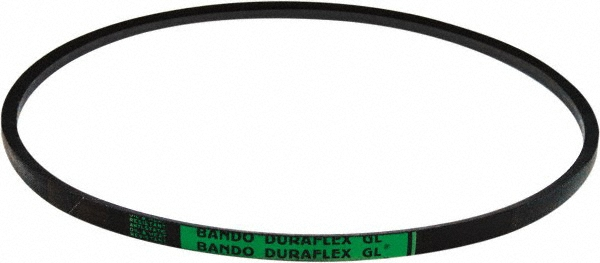 BANDO Cogged & Narrow V-Belt: Section 4L, 36.0000" Outside Length, 1/2" Belt Width Rubber, Fractional HP, 4L360