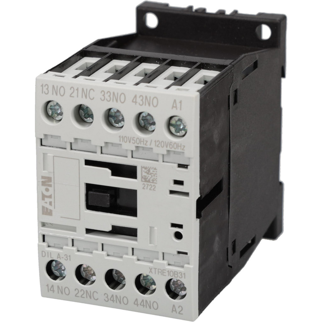 EATON CUTLER-HAMMER 4 Pole, 3NO/NC, 110/120 VAC Control Relay 10 Amps, 220 VAC to 500 VAC