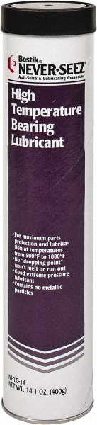 BOSTIK High Temperature Grease: 14 oz, Graphite 1000 deg F Max, NGLI 1/2, Black